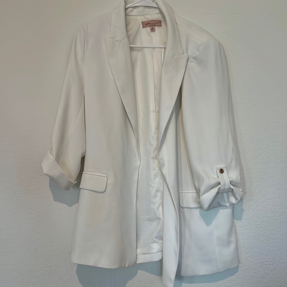 Philosophy white blazer